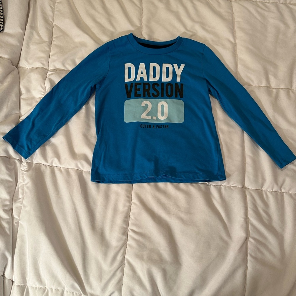 🌸 $3 if bundled - 4T Falls Creek Blue Long Sleeve Kids Shirt - Daddy Version 2.0